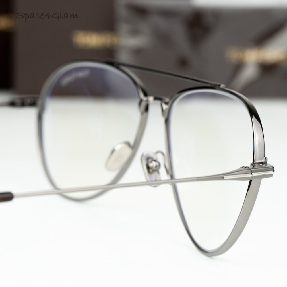 Tom Ford Men Eyeglasses Gunmetal Blue Light Block Round FT5800 008 BRAND NEW - Picture 5 of 10